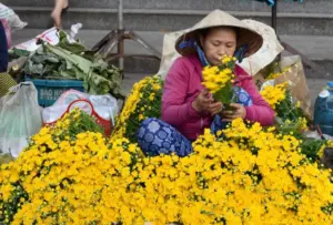 flowers at market
