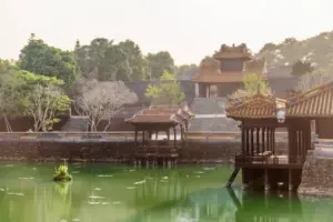 beautiful view of the tu duc royal tomb hue vietnam