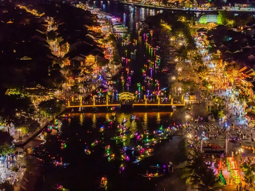 Vietnam Fireworks Festivals 2025: Best Places to Watch 2 Hoi An ancient town near The Hola 1 — Vietnam Fireworks Festivals 2025